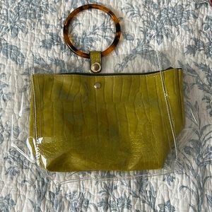 Nasty gal green clear bag